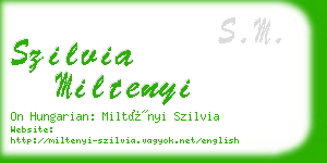 szilvia miltenyi business card